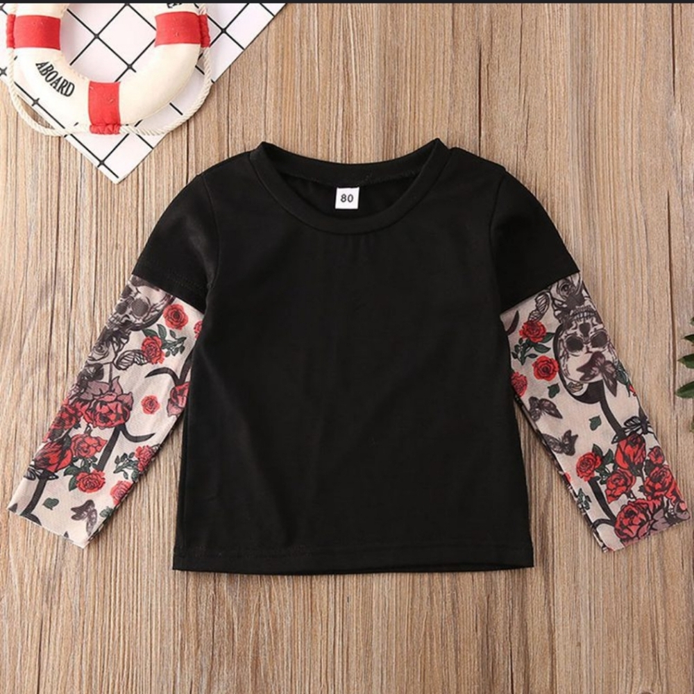 Tattoo Sleeve black  Shirt Size 12 M